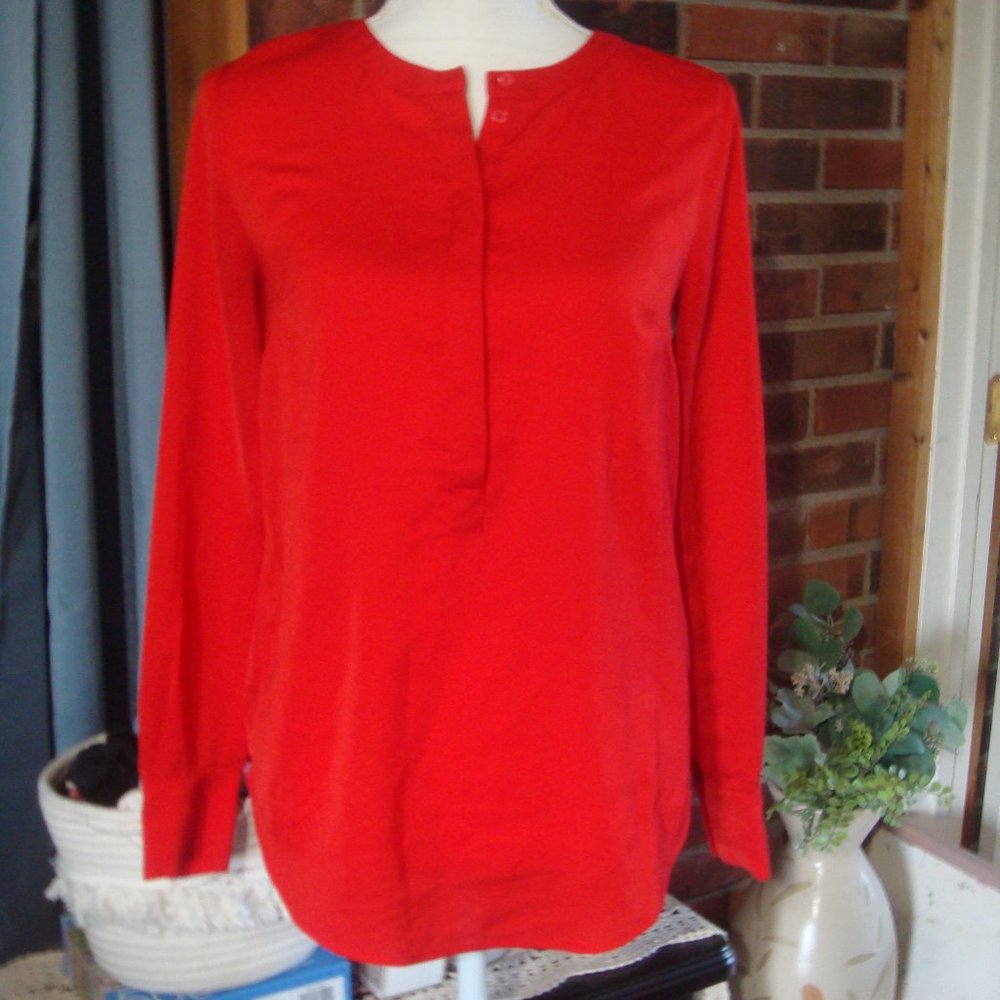J. Crew Red Blouse XXS